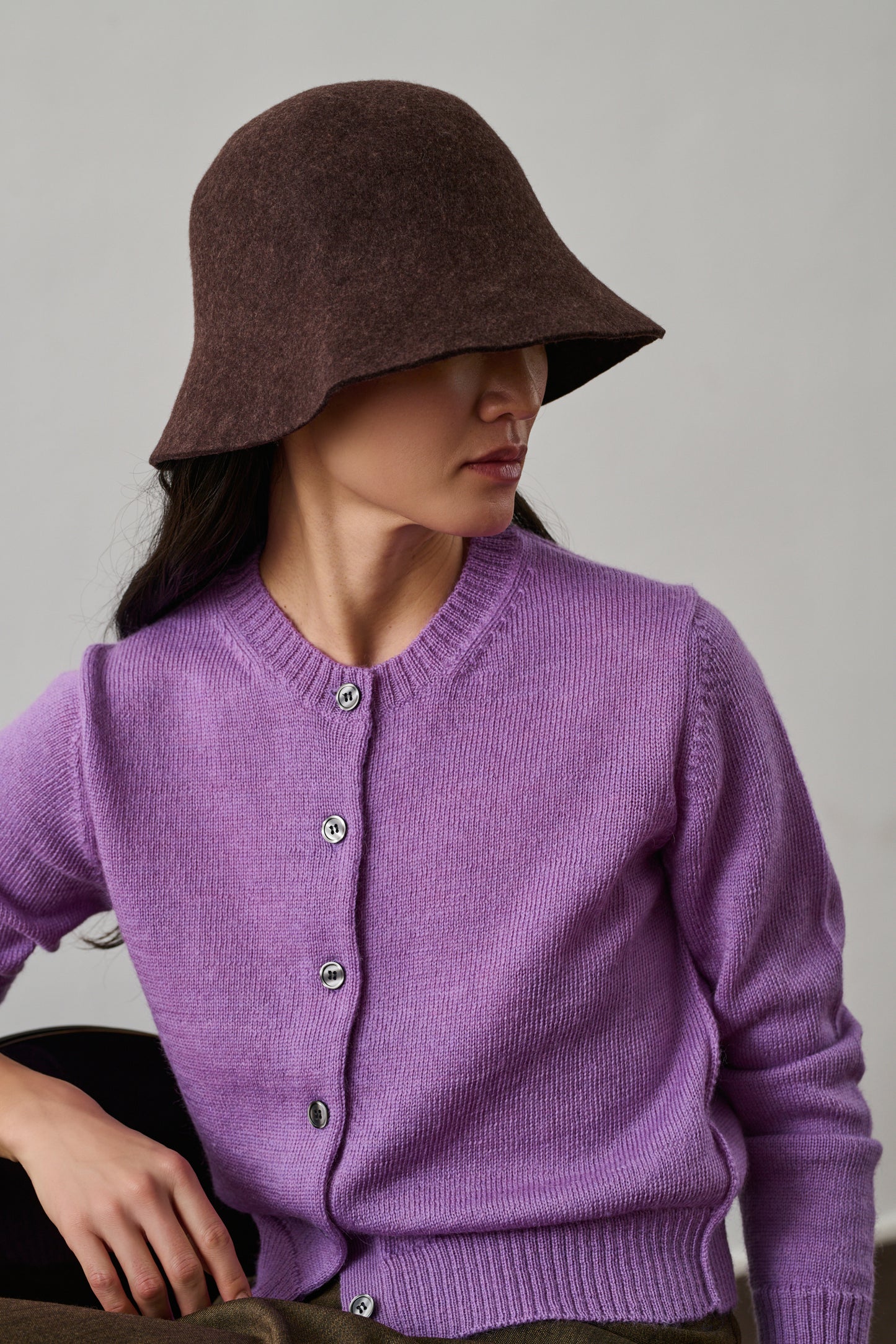 Chapeau Gerald - Marron Chiné - Laine - Femme
