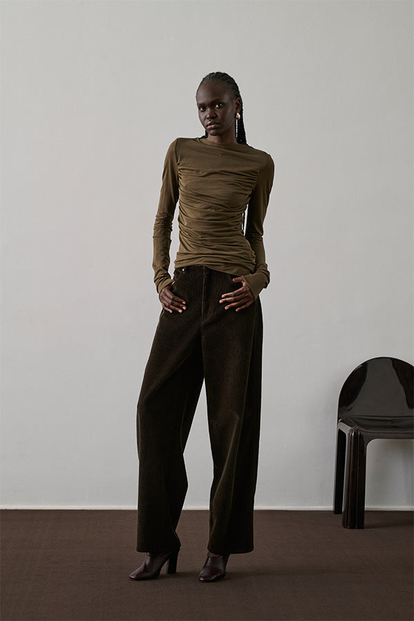 Pantalon Gunther - Ébène - Coton - Femme