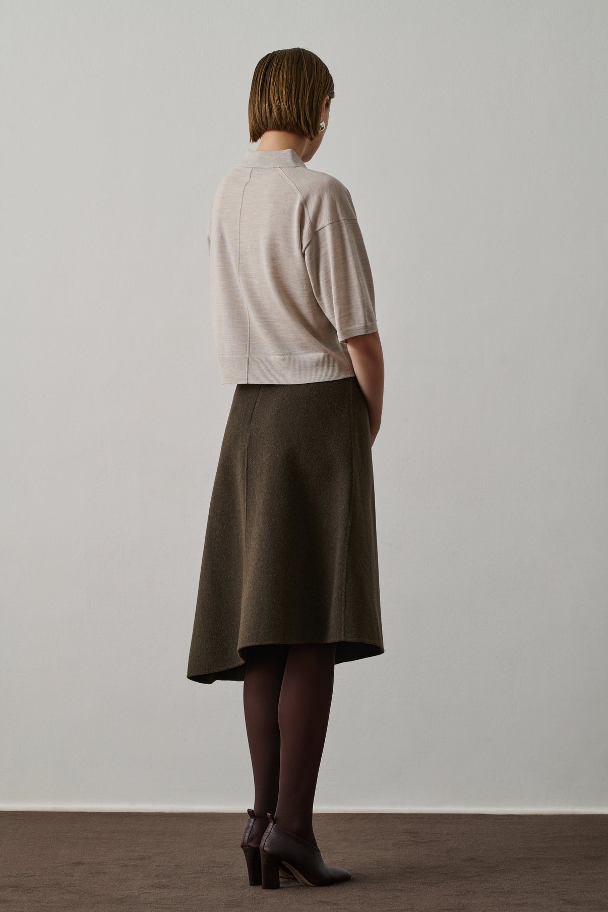 Polo Elton - Blanc Cassé - Laine - Femme vue 3