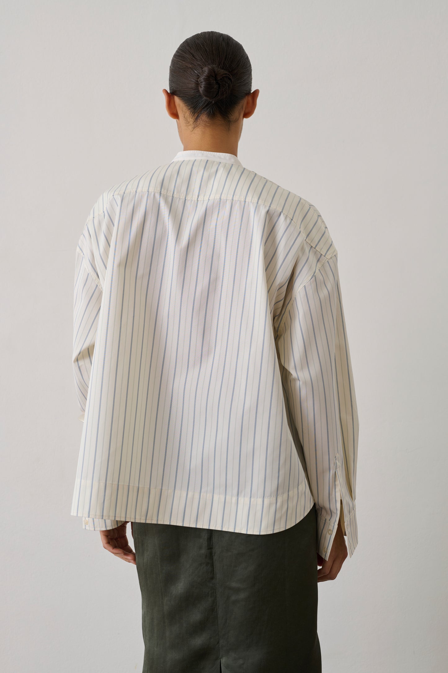 Chemise Idesia - Écru/Bleu - Coton - Femme