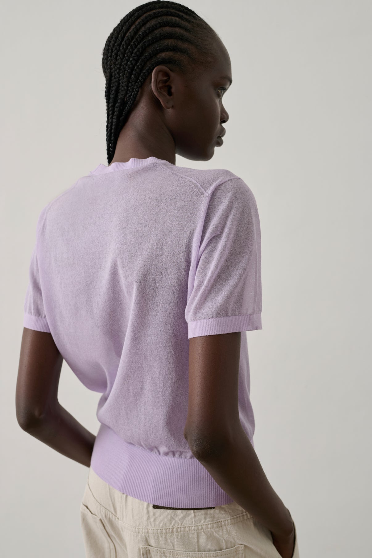 Pull Dua - Parme - Coton - Femme vue 3