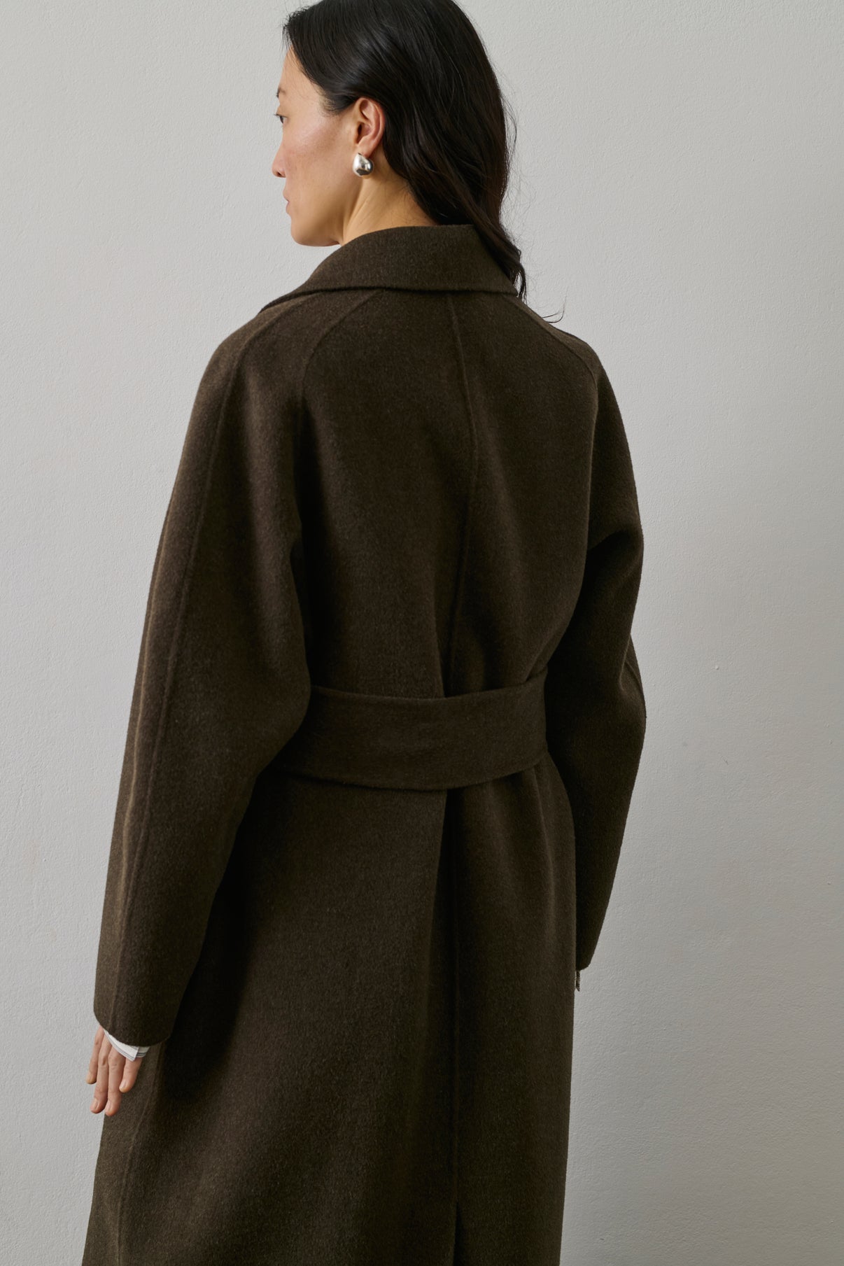 Manteau Harvard - Kaki Brun - Laine - Femme vue 2