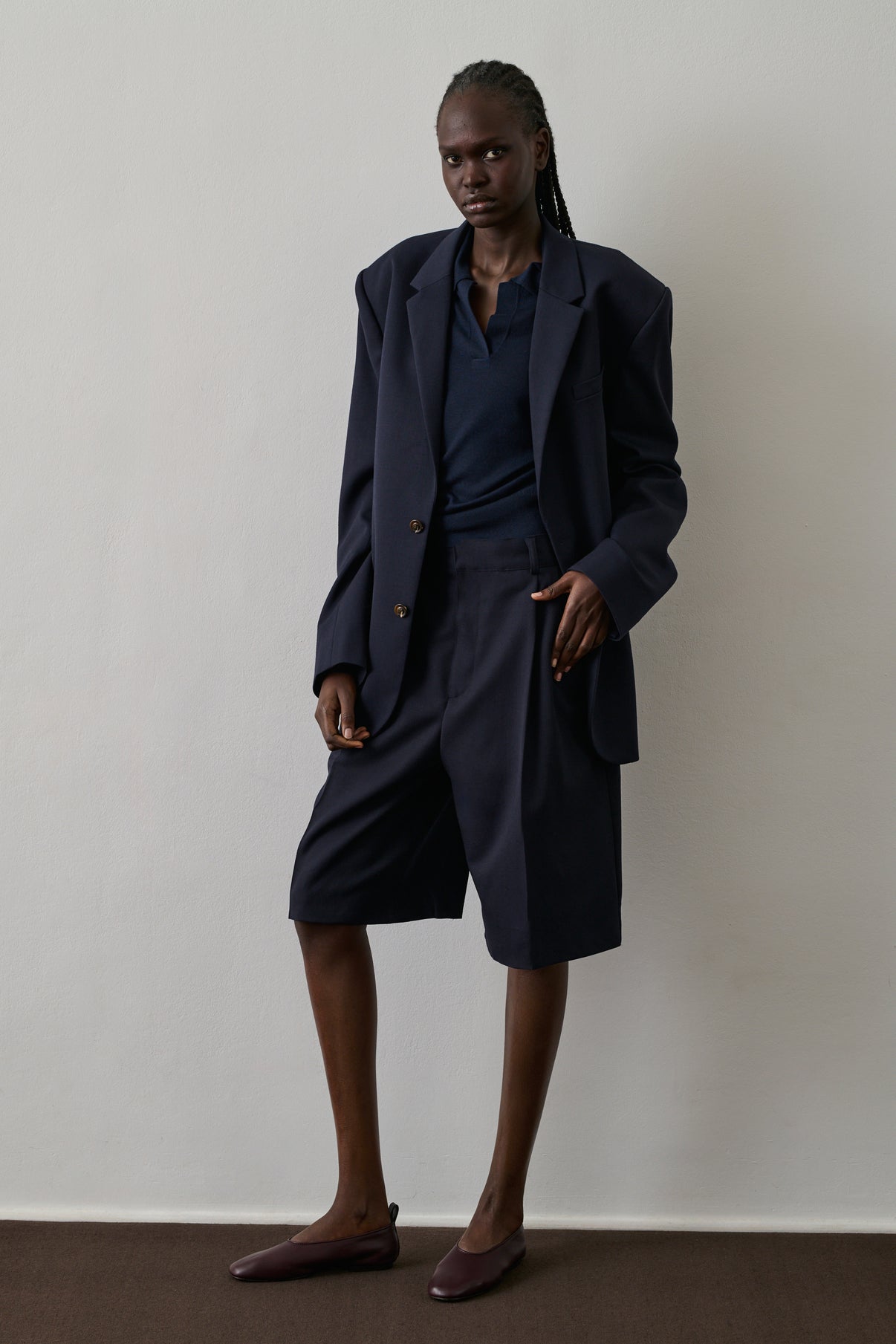 Veste Giani - Bleu Nuit - Laine - Femme vue 4