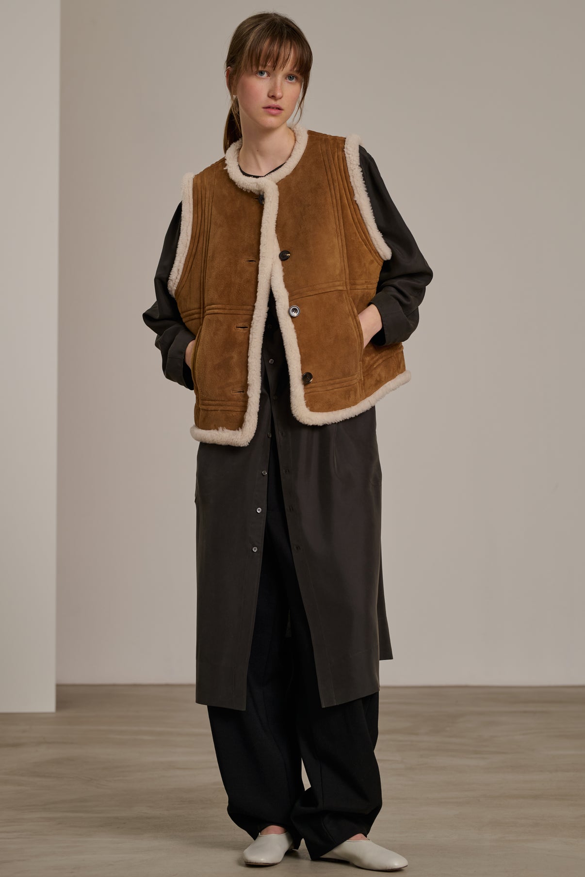 Blouson Village - Beige - Cuir - Femme vue 1