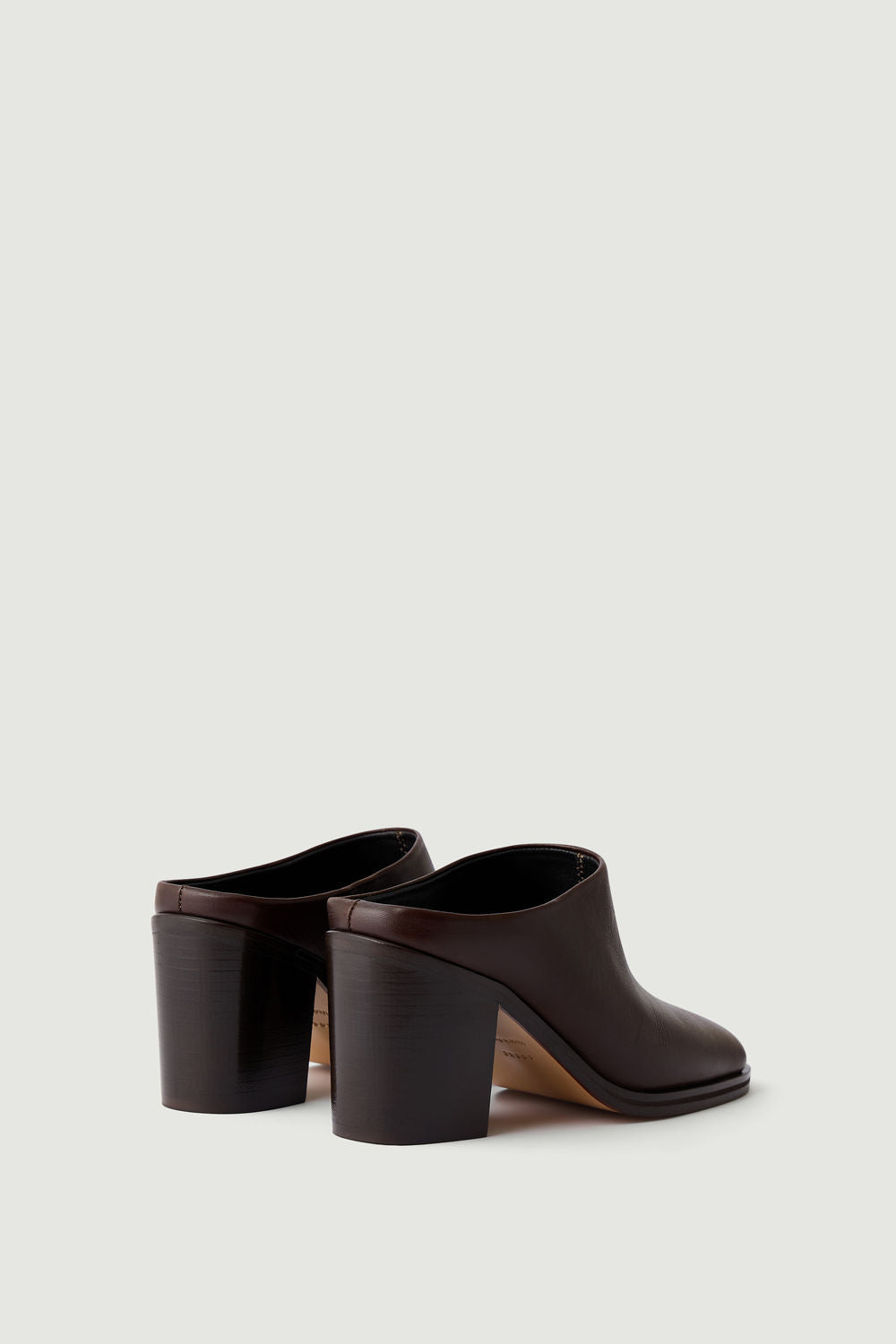 Mules Down - Marron Foncé - Cuir - Femme vue 6